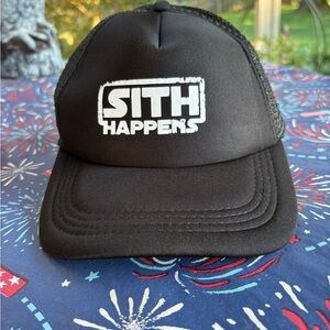 Sith Happens Black Trucker Hat